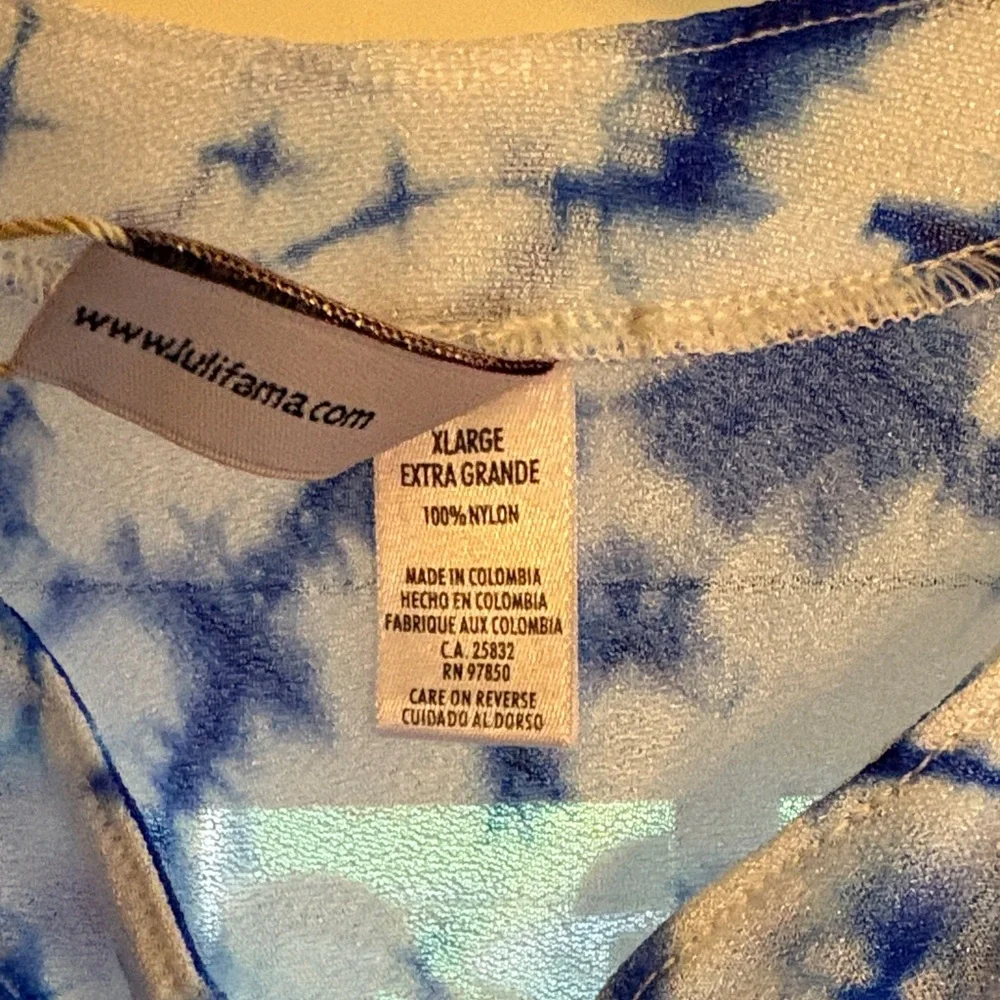 Luli Fama of Miami Beautiful Mess Gold Zipper Bomber Jacket Multicolor - Picture 5 of 7